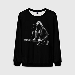 Свитшот мужской Курт Кобейн с гитарой, цвет: 3D-черный