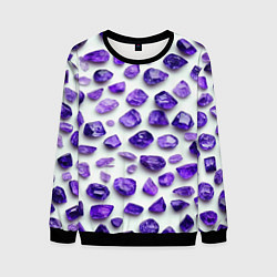 Свитшот мужской Россыпь аметистов, цвет: 3D-черный