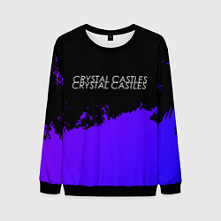 Мужской свитшот Crystal Castles purple grunge