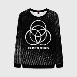 Мужской свитшот Elden Ring с потертостями на темном фоне