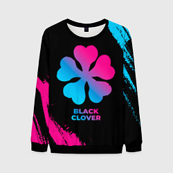Свитшот мужской Black Clover - neon gradient, цвет: 3D-черный