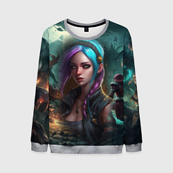 Мужской свитшот Jinx art Arcane League of Legends