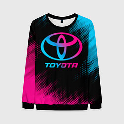 Свитшот мужской Toyota - neon gradient, цвет: 3D-черный
