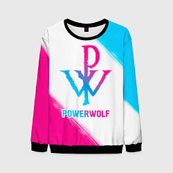 Свитшот мужской Powerwolf neon gradient style, цвет: 3D-черный