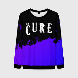 Свитшот мужской The Cure purple grunge, цвет: 3D-черный