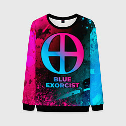 Мужской свитшот Blue Exorcist - neon gradient