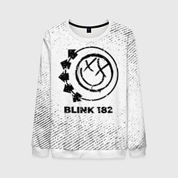 Мужской свитшот Blink 182 с потертостями на светлом фоне