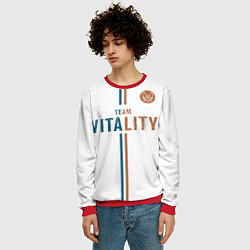 Свитшот мужской Форма Team Vitality white, цвет: 3D-красный — фото 2