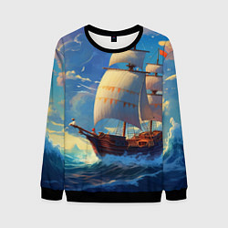 Мужской свитшот Парусник в море