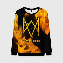 Свитшот мужской Watch Dogs - gold gradient, цвет: 3D-черный