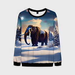 Свитшот мужской Шерстистый мамонт, цвет: 3D-черный