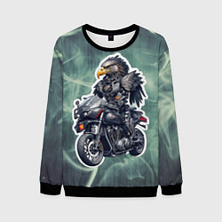 Свитшот мужской Стальной орёл байкер, цвет: 3D-черный