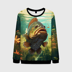 Мужской свитшот Карп в озере