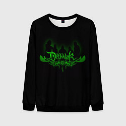 Свитшот мужской Metalocalypse Dethklok green, цвет: 3D-черный