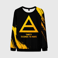 Мужской свитшот Thirty Seconds to Mars - gold gradient