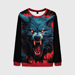 Мужской свитшот Wolf black red