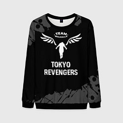 Мужской свитшот Tokyo Revengers glitch на темном фоне