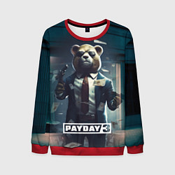 Свитшот мужской Payday 3 bear, цвет: 3D-красный