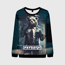 Свитшот мужской Payday 3 bear, цвет: 3D-черный