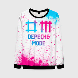 Мужской свитшот Depeche Mode neon gradient style