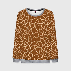 Свитшот мужской Пятнистая шкура жирафа, цвет: 3D-меланж