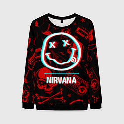 Мужской свитшот Nirvana rock glitch