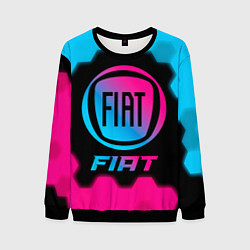 Свитшот мужской Fiat - neon gradient, цвет: 3D-черный
