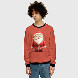 Свитшот мужской Пластилиновый Дед Мороз, цвет: 3D-черный — фото 2