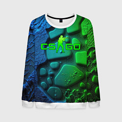 Мужской свитшот CS GO green black abstract