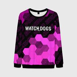 Свитшот мужской Watch Dogs pro gaming: символ сверху, цвет: 3D-черный