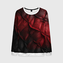 Свитшот мужской Black red texture, цвет: 3D-белый