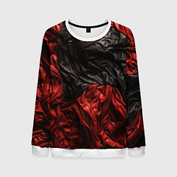 Свитшот мужской Black red texture, цвет: 3D-белый