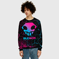 Свитшот мужской Bleach - neon gradient, цвет: 3D-черный — фото 2