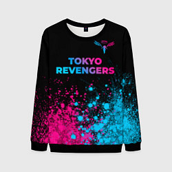 Мужской свитшот Tokyo Revengers - neon gradient: символ сверху
