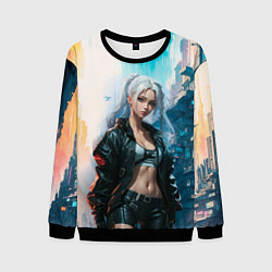 Свитшот мужской Боевая девушка, цвет: 3D-черный