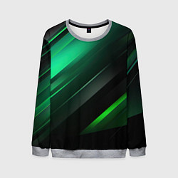 Мужской свитшот Black green abstract