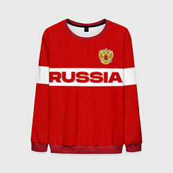 Свитшот мужской Russia - красно-белый, цвет: 3D-красный