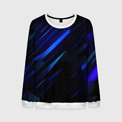 Свитшот мужской Blue black texture, цвет: 3D-белый