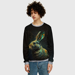 Свитшот мужской Магический кролик, цвет: 3D-меланж — фото 2