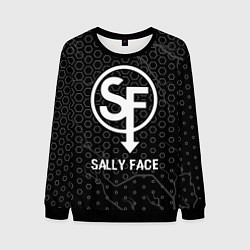 Свитшот мужской Sally Face glitch на темном фоне, цвет: 3D-черный
