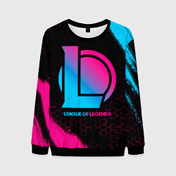 Свитшот мужской League of Legends - neon gradient, цвет: 3D-черный