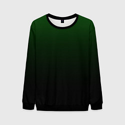 Свитшот мужской Градиент чёрно-зеленый, цвет: 3D-черный