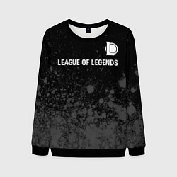 Мужской свитшот League of Legends glitch на темном фоне: символ св