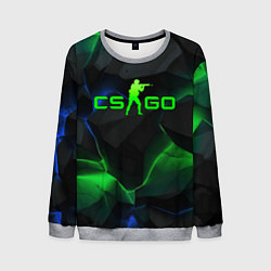 Свитшот мужской CS GO dark green, цвет: 3D-меланж