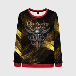 Мужской свитшот Baldurs Gate 3 logo gold black