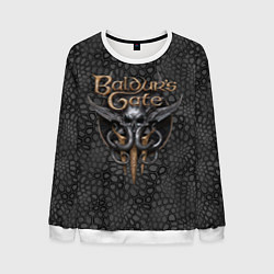 Мужской свитшот Baldurs Gate 3 logo dark black