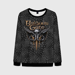 Мужской свитшот Baldurs Gate 3 logo dark black