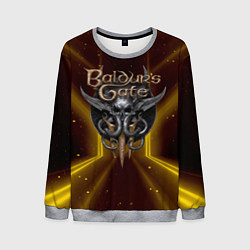 Свитшот мужской Baldurs Gate 3 logo black gold, цвет: 3D-меланж