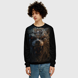 Свитшот мужской Baldurs Gate 3 оборотень, цвет: 3D-черный — фото 2