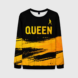 Мужской свитшот Queen - gold gradient: символ сверху